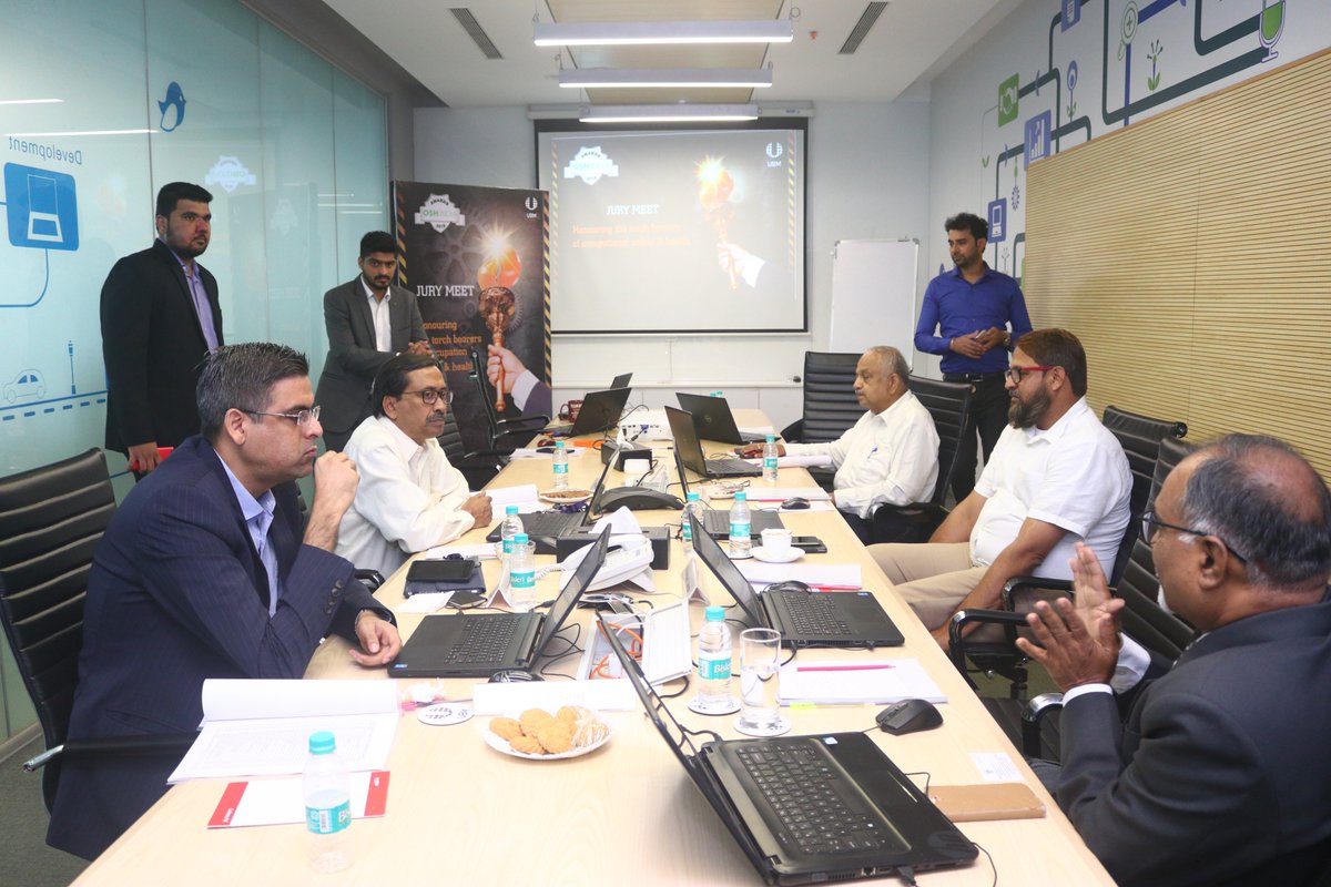 OSHIndia's tweet photo. The jury meet for #OSHIndiaAwards 2018 is under way.
#OSHAwards #OSHIndia #OSHMumbai2018 #Safety #Health #Workplace #OccupationalSafety #OccupationalHealth https://t.co/DxIwau2D8w