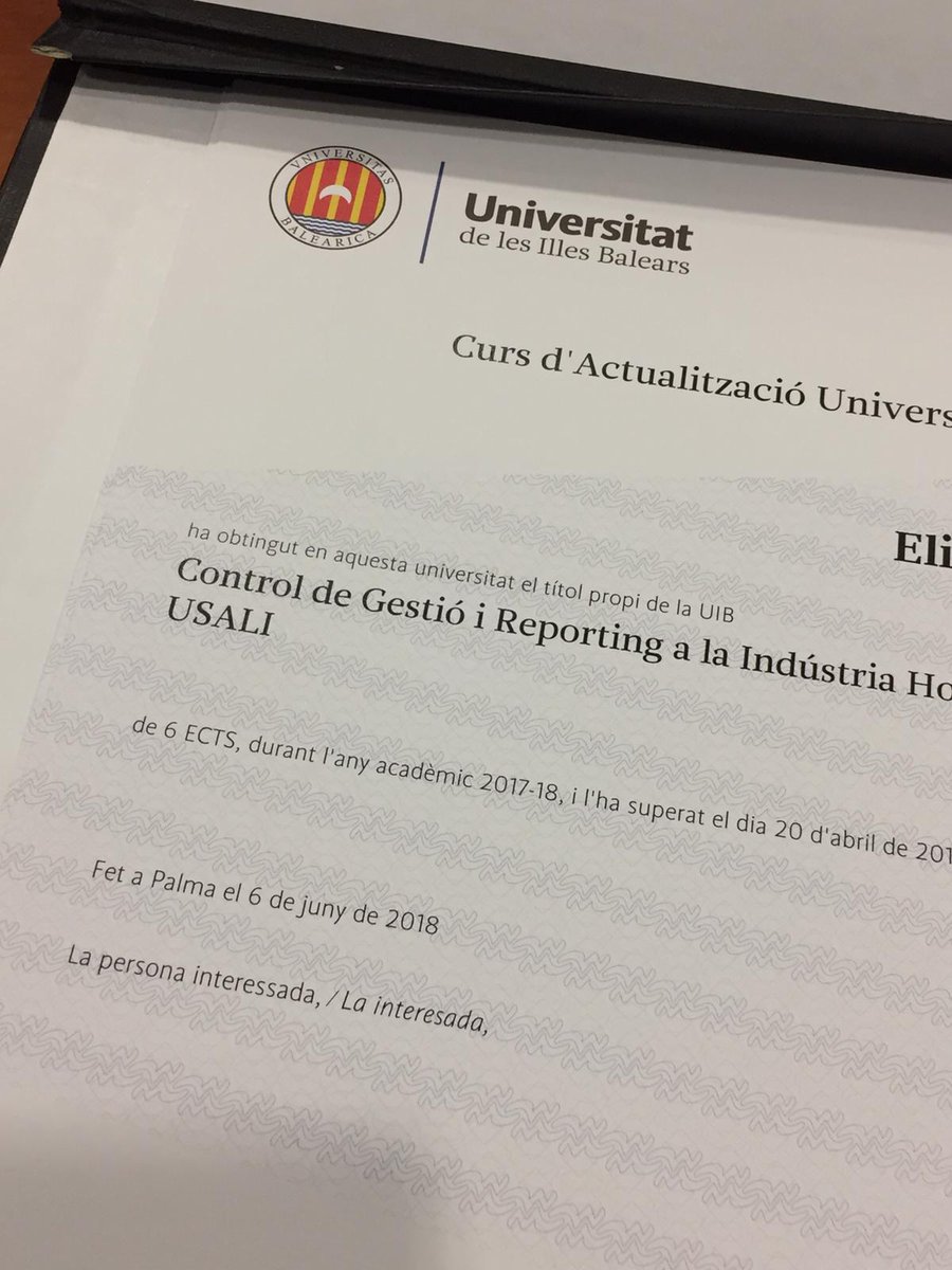 UIBTalent's tweet photo. Ahir vam celebrar l'acte de cloenda de la II edició del Curs d'Actualització Universitària en #USALI. 🎓👏
El senyor Matias Mut, director de @PuroGroup, hi va impartir la conferència "El control de la gestión y el USALI des de mi experiencia personal". Enhorabona a tots i totes! https://t.co/OLVdjhBA1g