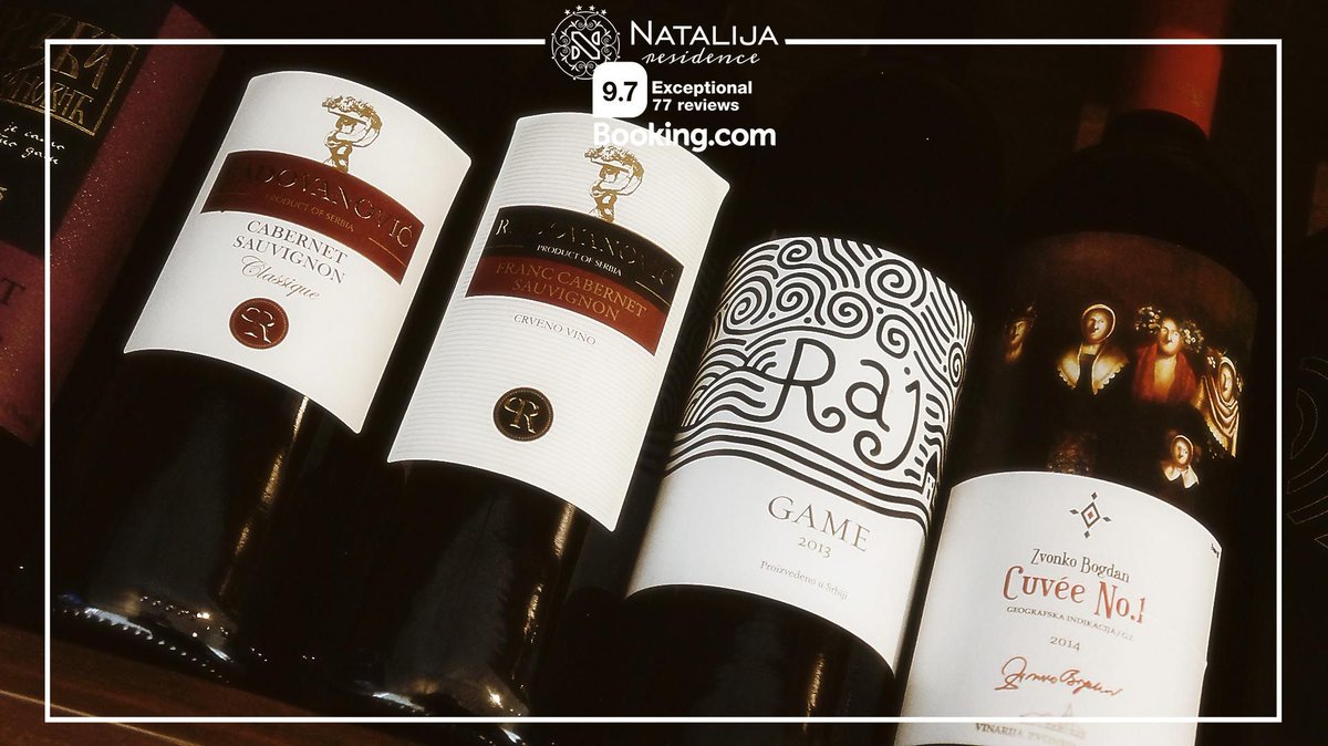 Taste domestic vines...
👉 Best price guaranteed - book.natalijaresidence.com 👈

#citycenter #belgradeatnight #beograd #photography #europe #trip #holiday #travel #luxury #vacation #beautiful #architecture #holiday #relaxation #tourism #photooftheday #design #relax #leisure