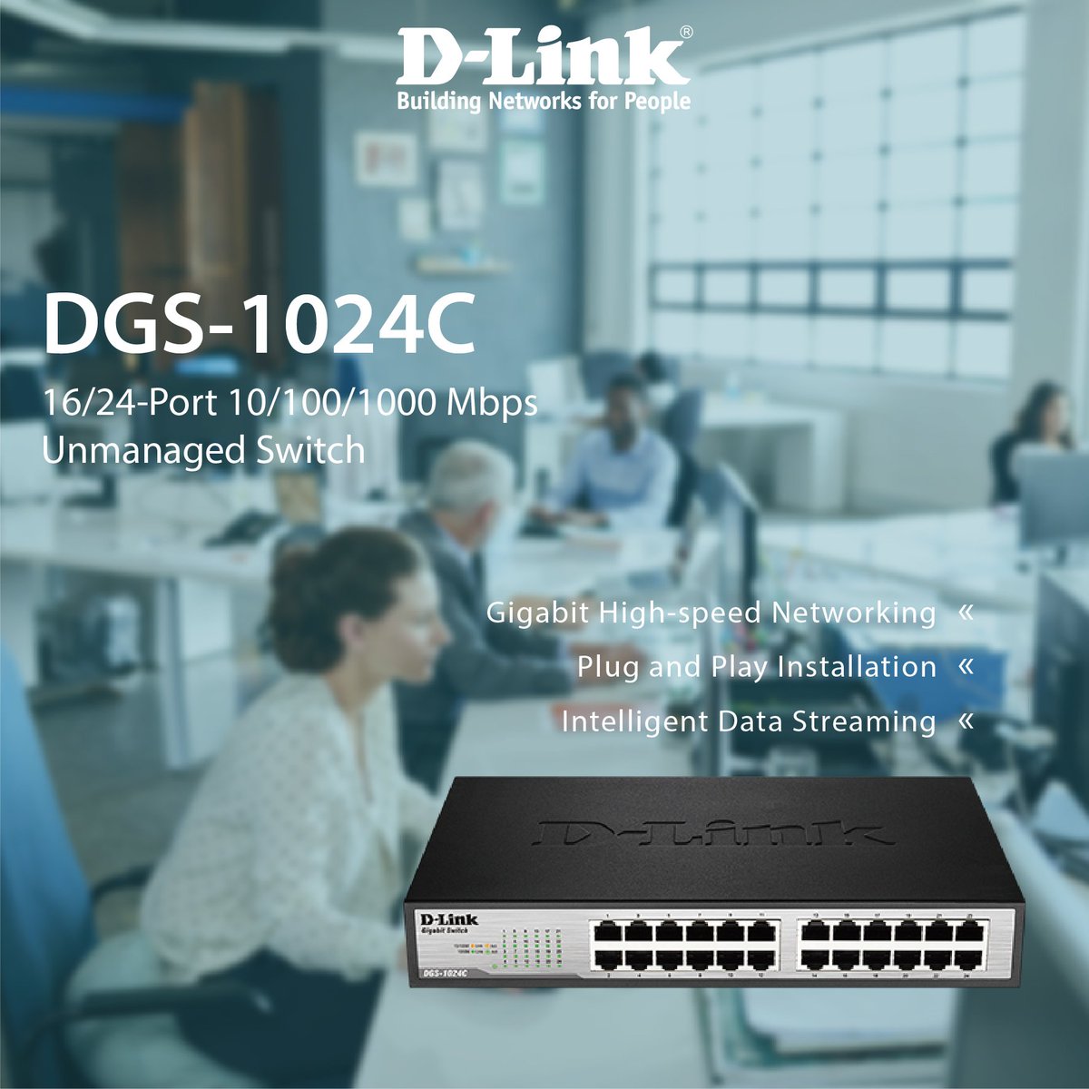 DlinkID's tweet photo. Switch ini solusi untuk SOHO atau kantor yang berukuran kecil hingga sedang. DGS-1024C, unmanaged switch yang mempunyai gigabit high-speed networking. #Dlinkers #DLinkID #Dlink https://t.co/VFSFpE407f