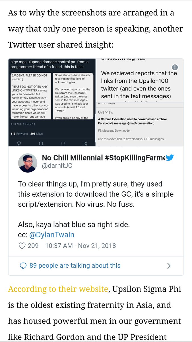 lonsileaks's tweet photo. Screenshots of the now-deleted @scoutmagph article (Part 2)
#UpsilonLeaks #UpsilonCulture #UpsilonSigmaPhi #Upsilon100 https://t.co/4qUGfQsNDV