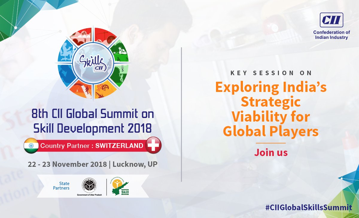 CIIEvents's tweet photo. Join us for a very interesting session that will bring forth certain Indian&amp;Int'l case studies which shed light on India’s demographic&amp;locational importance which has made it a globally viable investment hub. Register now>>https://t.co/PL0TfY8Kym #1DaytoGo @MSDESkillIndia https://t.co/YbWUBzNIMQ