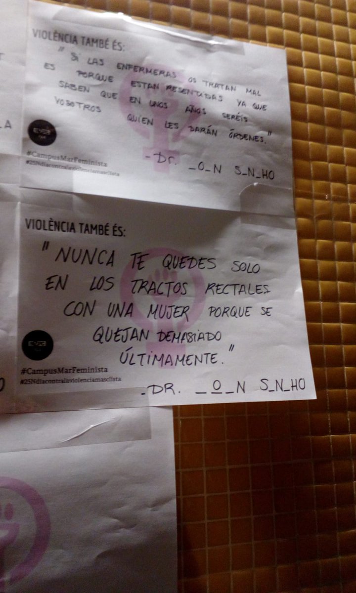 SEPC_nacional's tweet photo. #AulesFeministes | 🔴 Ahir vam saber que alguns professors de la @UPFBarcelona Campus Mar han amenaçat amb denunciar alumnes per difondre els seus comentaris masclistes a les aules, en el marc del 25 de novembre.

[OBRIM FIL ⬇️] https://t.co/7tWokjqkjS