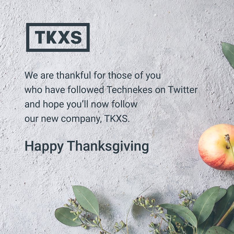 Technekes's tweet image. Happy Thanksgiving from @TKXS_news.