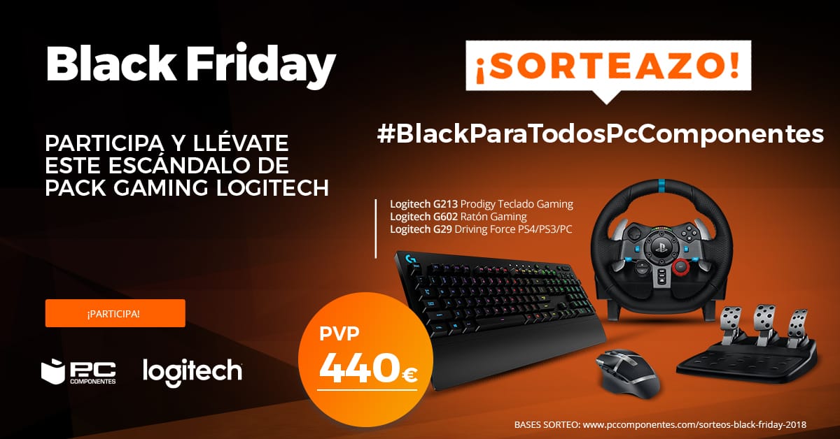 MeroStation's tweet photo. 🎁NUEVO MERO SORTEO DE MIÉRCOLES🎁

!Llévate este pack Gaming @Logitech_ES valorado en 440€!

Solo tienes que hacer RT, COMENTAR con #BlackParaTodosPcComponentes y seguir a @pccomponentes.

¡SUERTE! 🐟 https://t.co/MtkqZbgA7c
