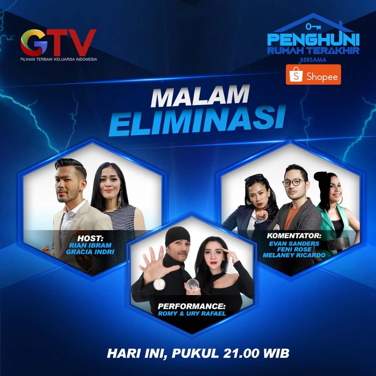 YES <a href="/evansanders_id/">Evan Sanders</a> <a href="/MelaneyRicardo/">Jill</a> &amp; <a href="/FeniRose_/">Feni Rose</a> kembali siap melontarkan komentar pedasnya untuk ke-13 penghuni MALAM INI! Yuk Tunggu keseruannya di #MalamEliminasiPenghuni4 Rabu 21November Pkl21.00 WIB hanya di <a href="/OfficialGTVID/">OfficialGTVID</a>
