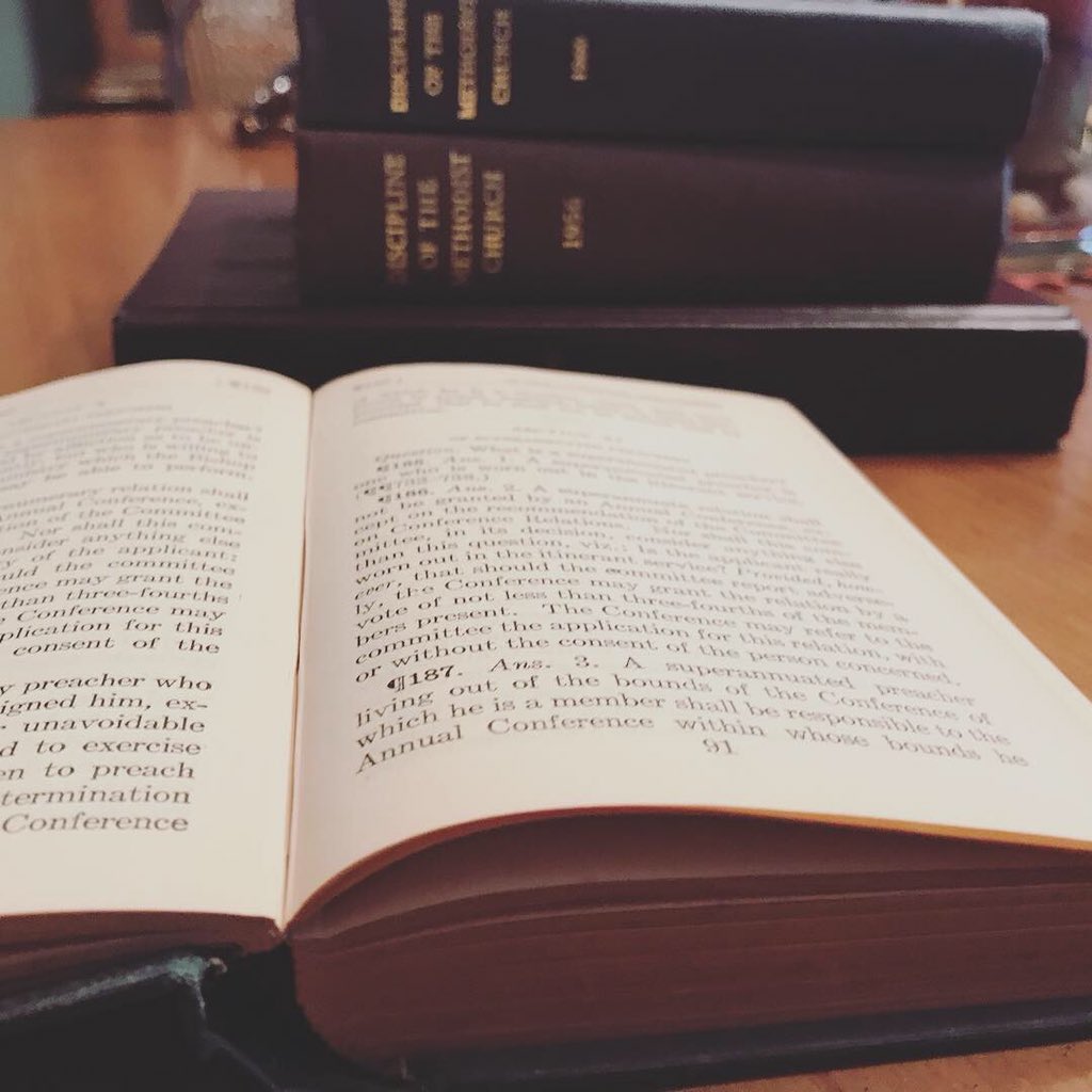 jmcbray's tweet photo. Worn out!? π βA superannuated preacher is one who is worn out in the itinerant service.β
-P185 found while exploring a 1926 #UnitedMethodistChurch #BookOfDiscipline while visiting my parents for #Thanksgiving.
#Pastorlife #wornout #ngumc #umc #superannuated https://t.co/tGEKeuaHEy