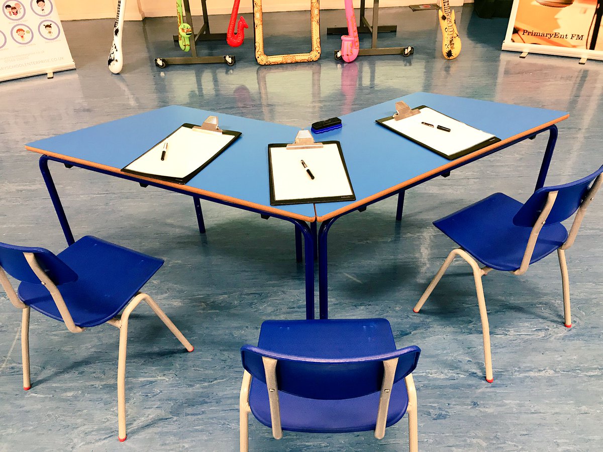 Primary_Ent's tweet photo. .@holyroodcps it’s all about the presentations! The judges have been selected &amp; we have the tables &amp; chairs in place! Watch out later to see how the teams get on with their #RadioEnterprise #Challenge2018 #barnsleyhour #barnsleyisbrill https://t.co/waip2LJwUE