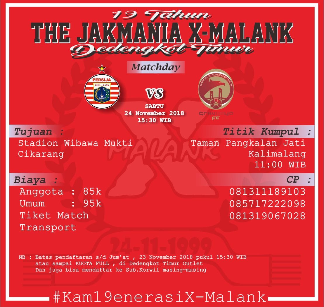 Jakmania Wilayah Kalimalang tweet media