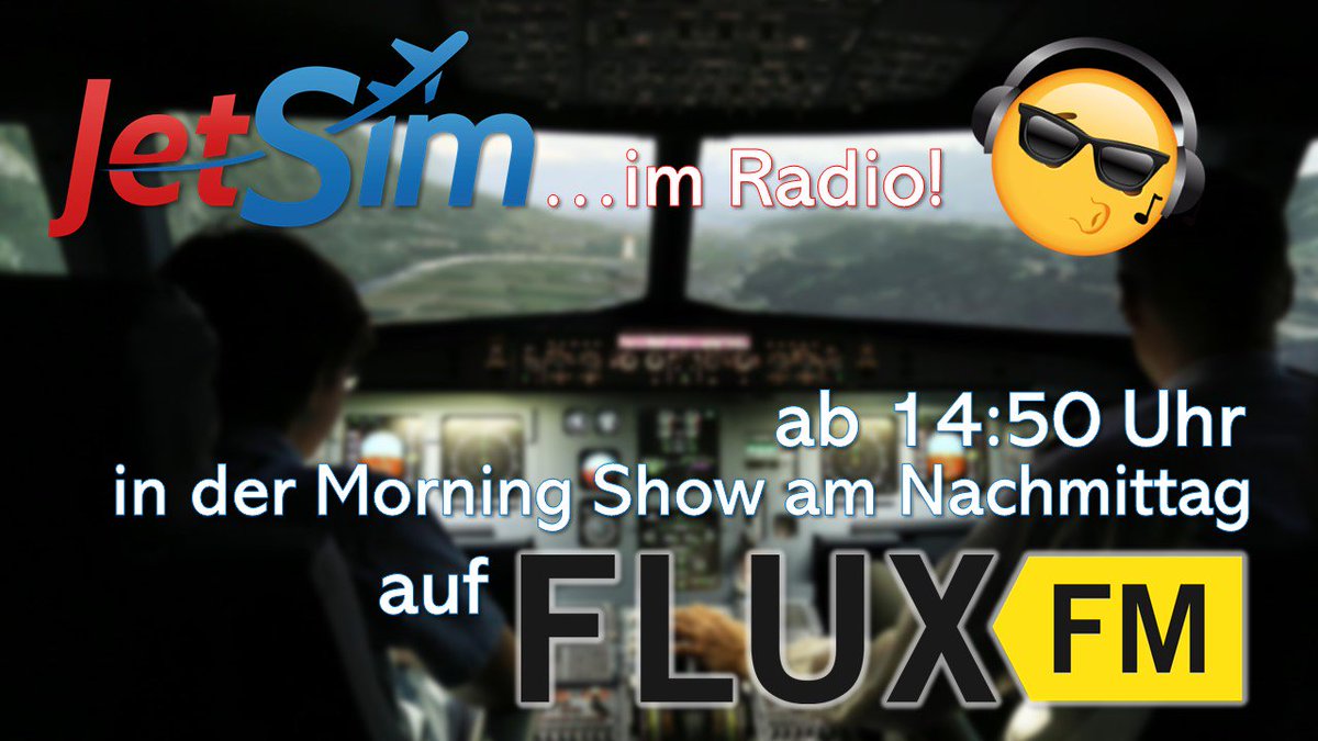 JetSim_Berlin's tweet image. Spitzt die Ohren Leute, wir sind heut im Radio! 📟👈😉 Und zwar in einer halben Stunde auf Flux FM, 100.6! In der "Morningshow am Nachmittag" sprechen wir ab 14:50h über unsere Seminare zum Thema #Flugangst. Hört doch mal rein! 🔊
#jetsim #fluxfm #berlin #radio #interview #talk