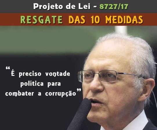 Sergio Moro anunciou como foco principal o combate à lavagem de dinheiro para asfixiar o crime organizado. Projeto de minha autoria, que resgata as 10 Medidas Anticorrupção, também atinge o bolso dos criminosos ao prever a prisão preventiva nos casos de corrupção.
