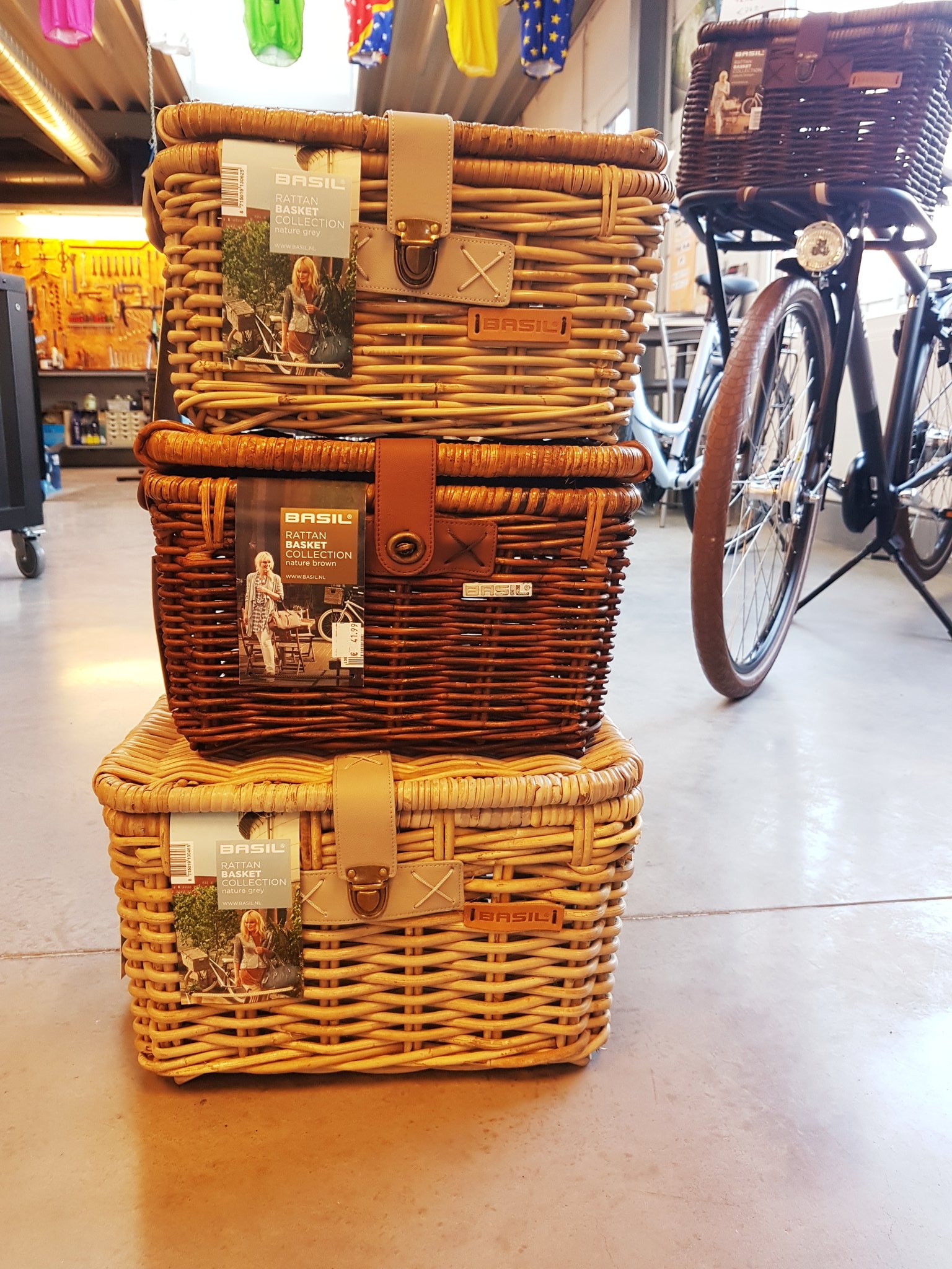 basil rattan basket collection
