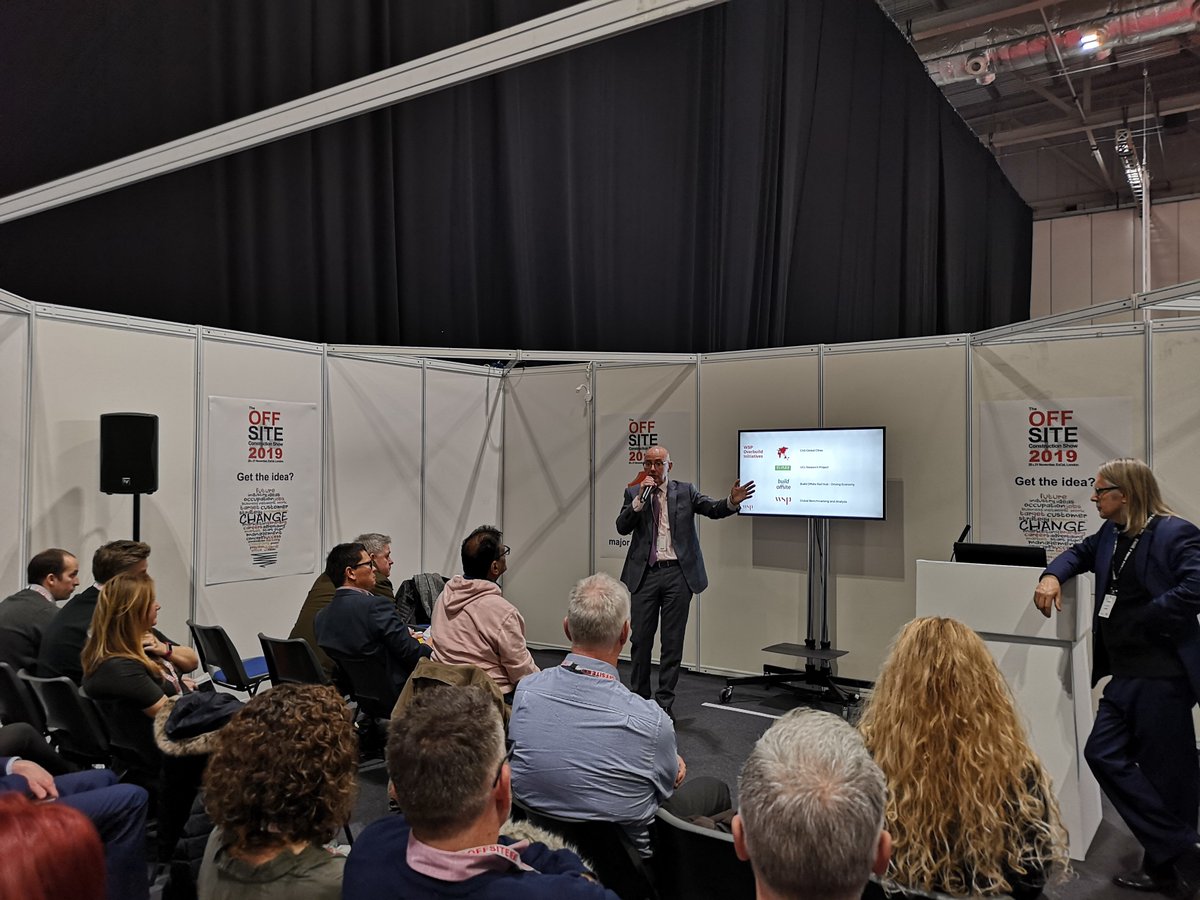 wsp's tweet photo. #RailOverbuild expert Bill Price calls for modified planning guidance to enable density acting around rail infrastructure @TheOFFSITEShow in London https://t.co/TI7FUum5cv