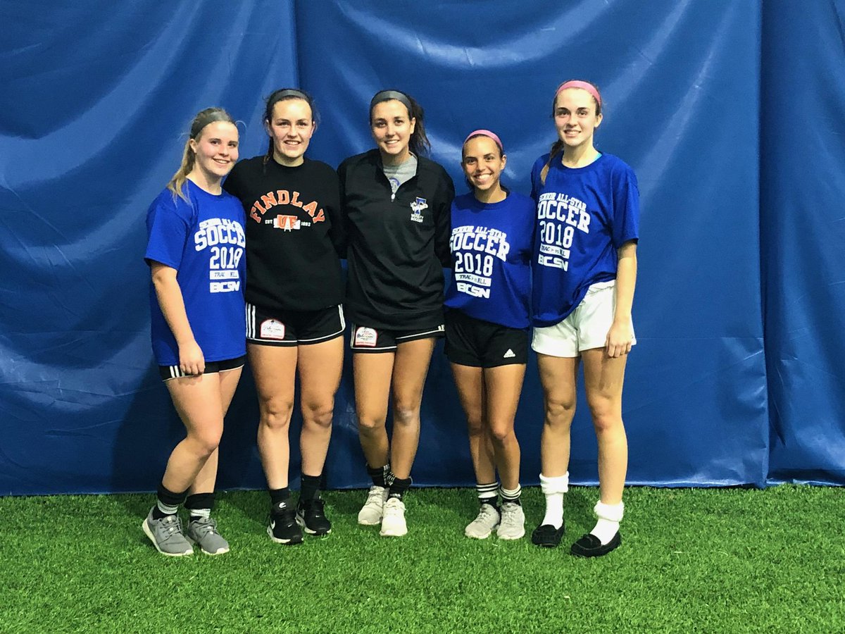 FindlaySoccer's tweet photo. Congrats to Caitlin Fraley, Madison Mlsna, Kendra Wurm, Chase Ebanks &amp; Morgan Kirk who all represented FHS &amp; the TRAC against the NLL Senior All Stars last night to officially close out their HS soccer careers. Thanks, Good Luck &amp; Best Wishes Ladies!!! https://t.co/PPG8uurvKR