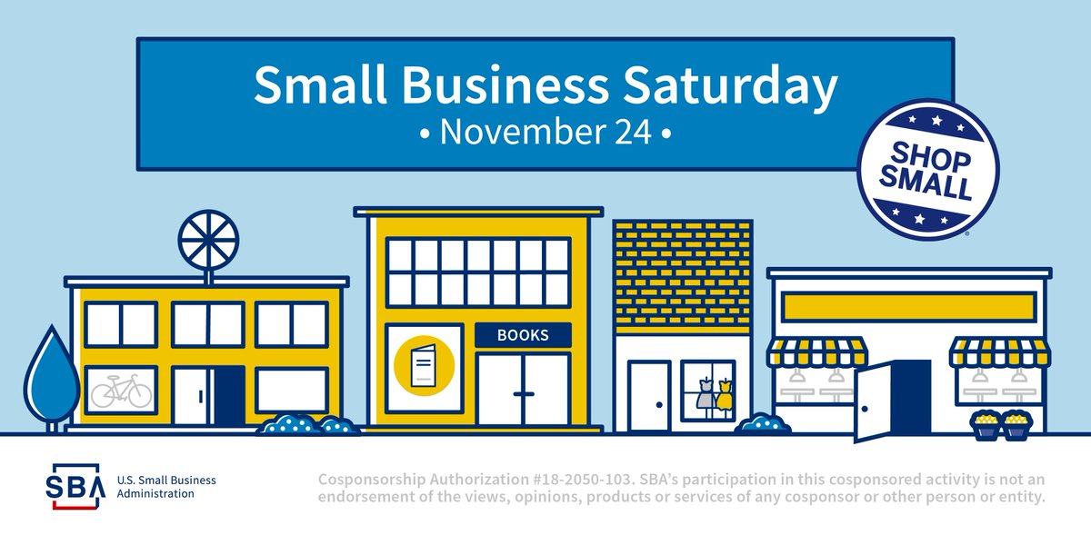 SBA_Fresno's tweet image. This year, #SmallBiz Saturday will be held on November 24th and the movement is set to build on last year’s success and rally even more communities to come together in support of all small businesses.  #ShopSmall