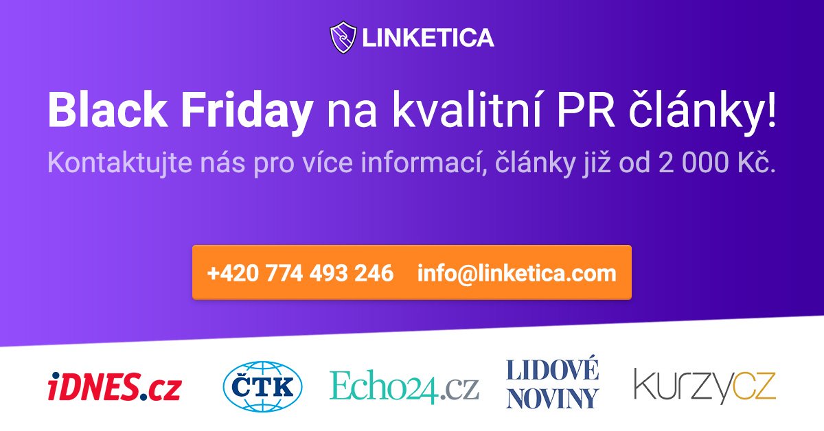 🎁 Získali jsme pro Vás ty nejlepší internetové servery za nejnižší možné ceny. Napište nám o aktuální ceny článků.

🎄 Poslední příležitost pro získání zákazníků před Vánoci 2018 a zároveň získání kvalitního a trvalého zpětného odkazu za skvělou cenu.