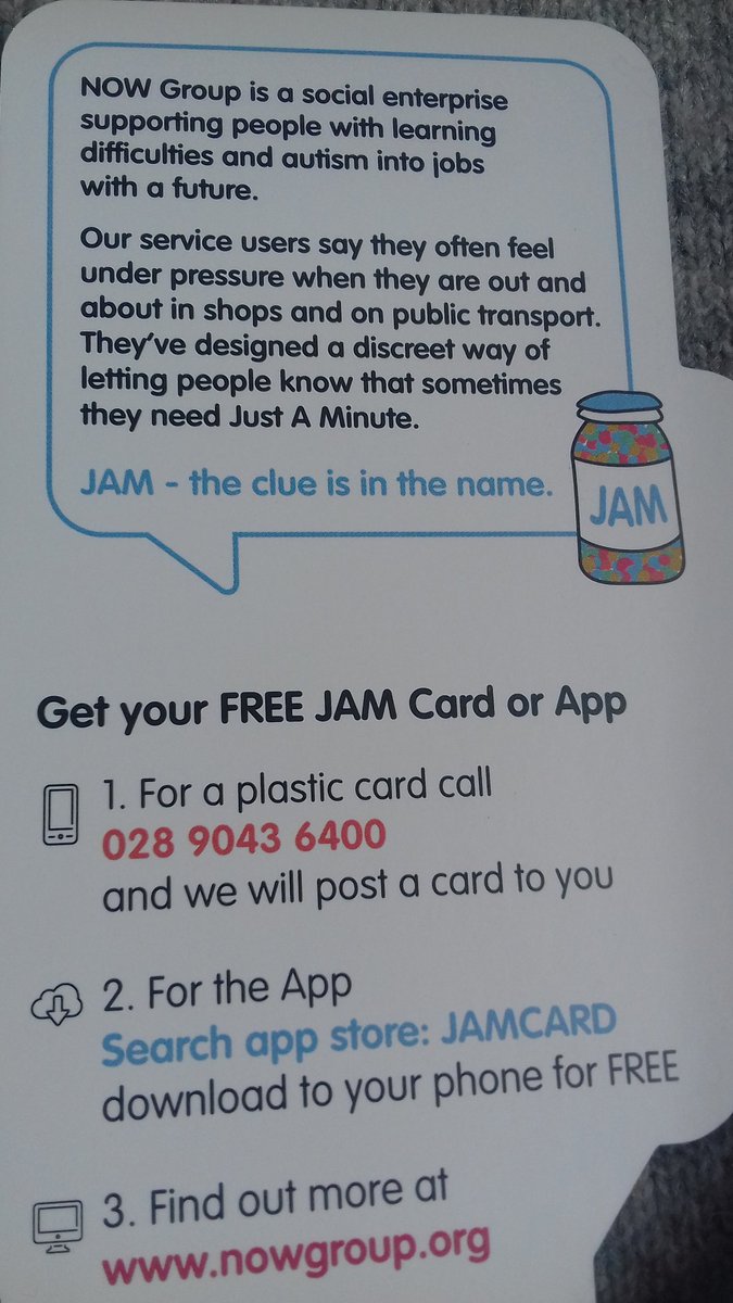Jacq_nowgroup's tweet photo. @Jacq_nowgroup employment officer  #supportedEmployment will be in Antrim library @LibrariesNI today  10 To 12 so why not pop in to say hello - find out more about @NOW_Group Employment services and #JAMCard &amp; how we are Supporting people with #learning difficulties &amp; #autism https://t.co/GaZz1KhcqJ