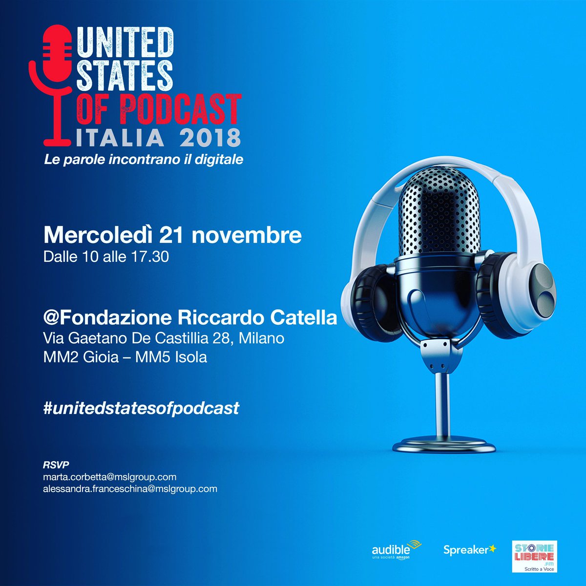 Pablo Trincia (@pablotrincia) on Twitter photo Siamo podcasters.
Siamo il futuro.
E ci troviamo oggi a Milano, alla fondazione Catella, sotto al Bosco Verticale.
Il racconto audio è più vivo che mai!
🎧🎙💪🏽#unitedstatesofpodcast <a href="/AudibleIt/">Audible.it</a> Siamo podcasters.
Siamo il futuro.
E ci troviamo oggi a Milano, alla fondazione Catella, sotto al Bosco Verticale.
Il racconto audio è più vivo che mai!
🎧🎙💪🏽#unitedstatesofpodcast <a href="/AudibleIt/">Audible.it</a>