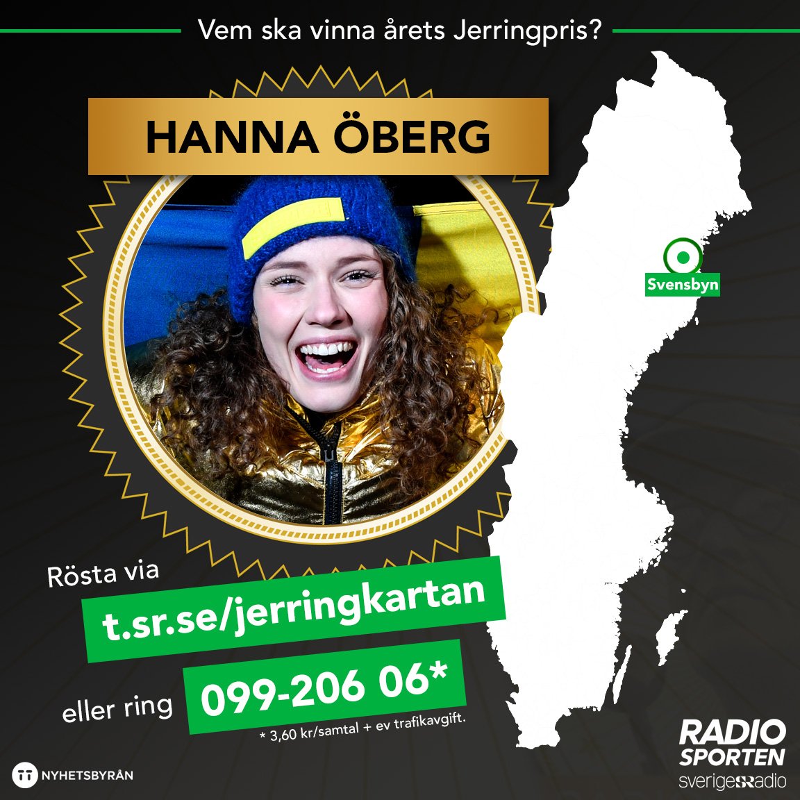 Radiosportens Jerringpriskandidat: Hanna Öberg! Vann OS-guld i skidskyttets distanslopp. Debutanten chockade alla då hon vann guldet efter felfritt skytte. Klicka här för att rösta: sverigesradio.se/jerringkartan

<a href="/hannaaaoberg/">Hanna Öberg</a> <a href="/SwedenBiathlon/">Sweden Biathlon</a> #jerringpriset #skidskytte