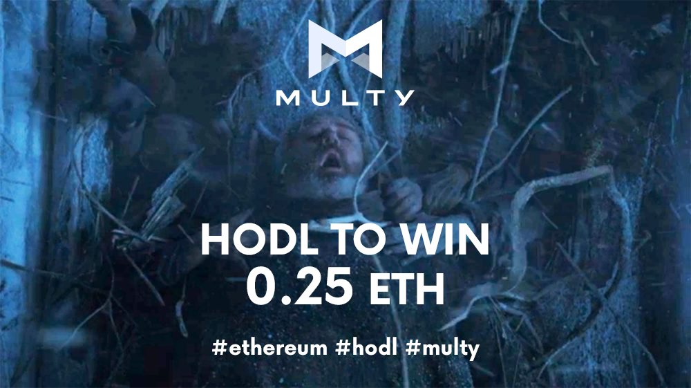Multyio's tweet photo. #HODL and win 0.25 #ETH 
We decided to support crypto hodling. So just:
1.Install Multy https://t.co/ilTPSBcON3
2.Twit your eth address from multy wallet with hashtags: #ethereum, #HODL #Multy
In 24 hours we'll randomly chose the winner and send him 0.25 ETH
#BlackFriday #crypto https://t.co/xsjNmrwNaq