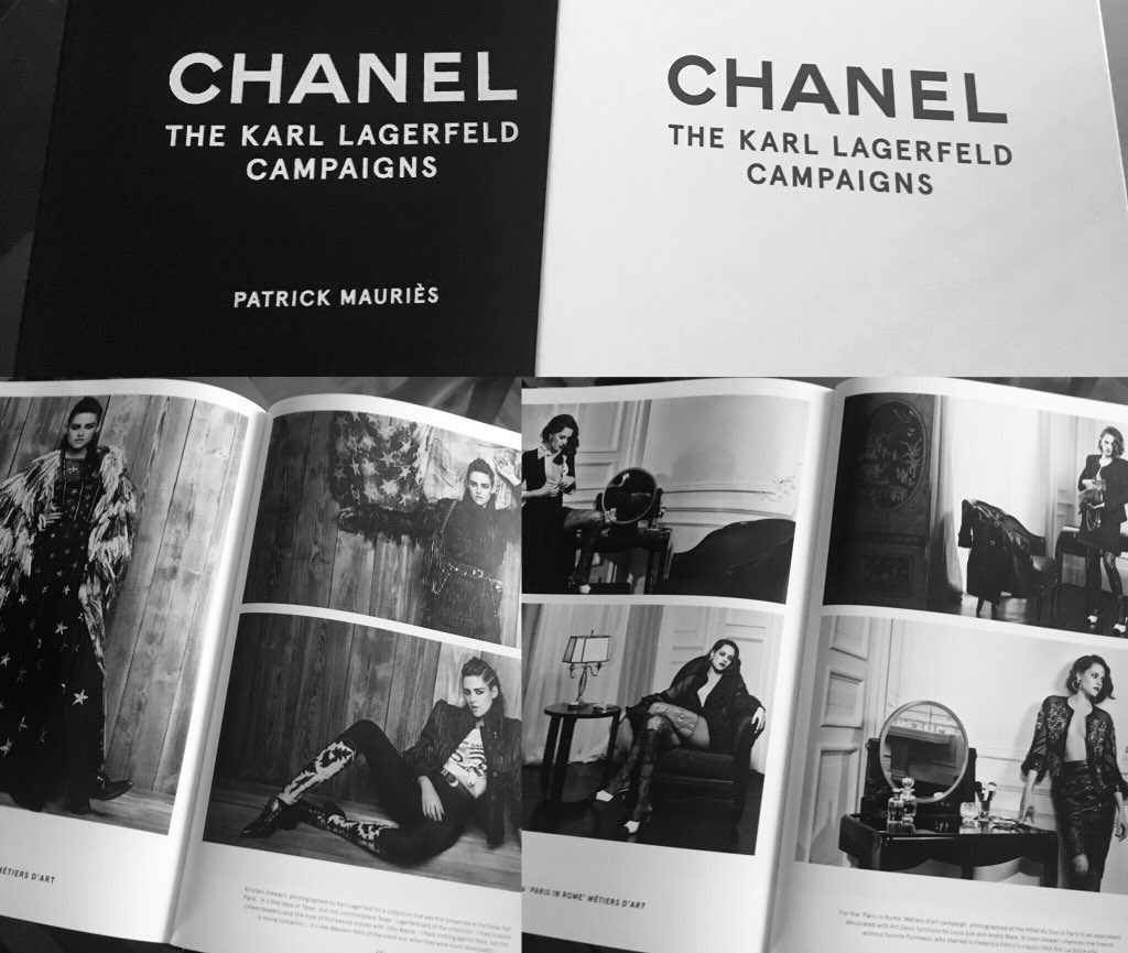 Herrie Andes stortbui Mel on Twitter: "Chanel: The Karl Lagerfeld Campaigns. 📖 Includes Kristen  Stewart's campaigns for the Paris-Rome and Paris-Dallas Metiers d'Art  collections. 🥰 It's so pretty. https://t.co/lBDZKmKz1f  https://t.co/etoib0yZOk" / Twitter
