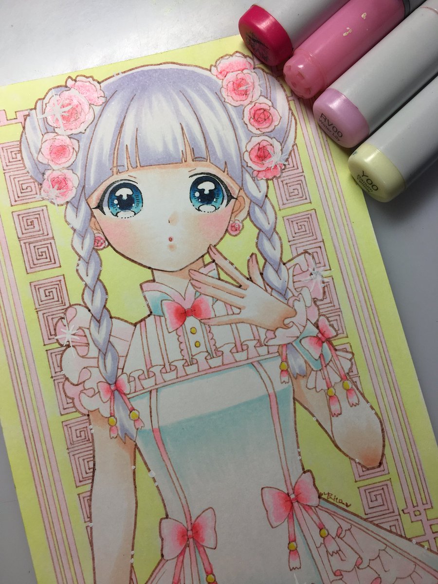 ゆんける 漫画アシ 中華ロリちゃん コピック