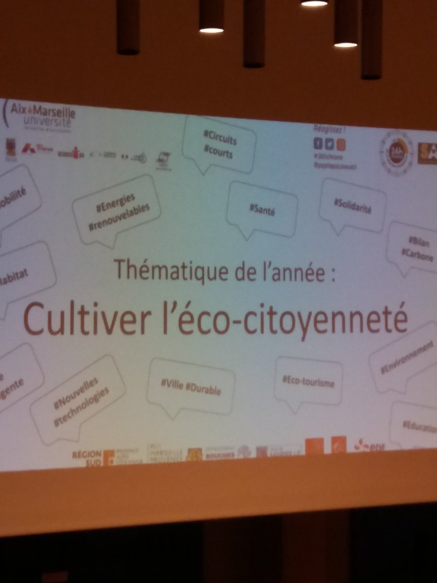 La thématique de cette année #36hchrono Cultiver l'éco-citoyenneté  ; ça laisse la place à plein de bonnes idées  ! @PepitePACAOUEST <a href="/CentraleMars/">Centrale Marseille</a>