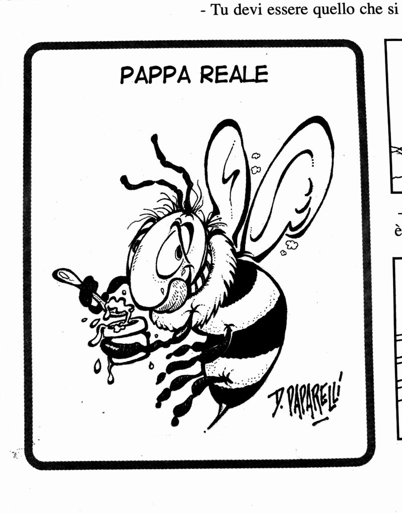 danilopaparelli's tweet photo. La #vignetta pubblicata questa settimana sul periodico #EnigmisticaPiù a pagina 40 - #comic #cartoon #Ape #Bee #PappaReale #Royaljelly https://t.co/lENsGqGHLc