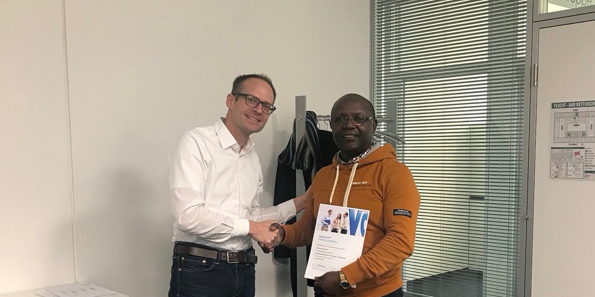 Voith_Hydro's tweet photo. Last week, two customers from #CahoraBassa, Mozambique, visited #Voith in Heidenheim for โMechanical Generator Maintenance Trainingโ. We were happy to share our knowledge in order to solve current issues in their #hydropower plant. #HydroSchool #HyService #PartOfYourBusiness https://t.co/SmGb6m7ZJ1