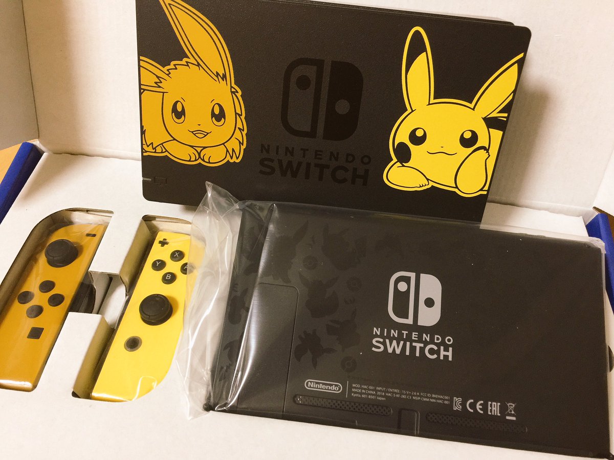 きゃらきゃらマキアート A Twitter イーブイの日 にlet S Go ピカチュウのswitchセット買った笑 あー可愛い でもこれやるのしばらく先になりそう ポケモン レッツゴーピカチュウ