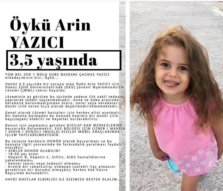 tgbakbaba's tweet image. Çare sizsiniz, şifa sizsiniz... Lütfen destek olalım 🙏🏼 #öyküarinyazıcı #jmml #donörolhayatkurtar #birkanbirhayatkurtarır ❤️