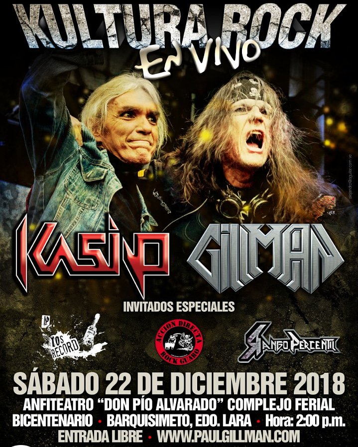 AccionDirecta77's tweet photo. Este 22 de Dic. Comienza la gira #CorazónRockero y lo hace desde el estado Lara concierto al cual estamos invitados junto a @paul_gillman #Kasino #LosRecord y @rangopercentil un evento especial para cerrar el año por todo lo alto. https://t.co/BgbFqyF9bg