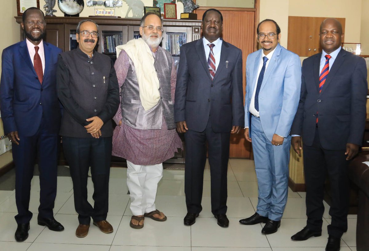 Received a delegation from India who intend to produce bio degradable bags in the country, which will aid our environmental conservation efforts. The team was led by Dr Raju S.Gannavarapu and they are planning to set up their factory in Kisumu