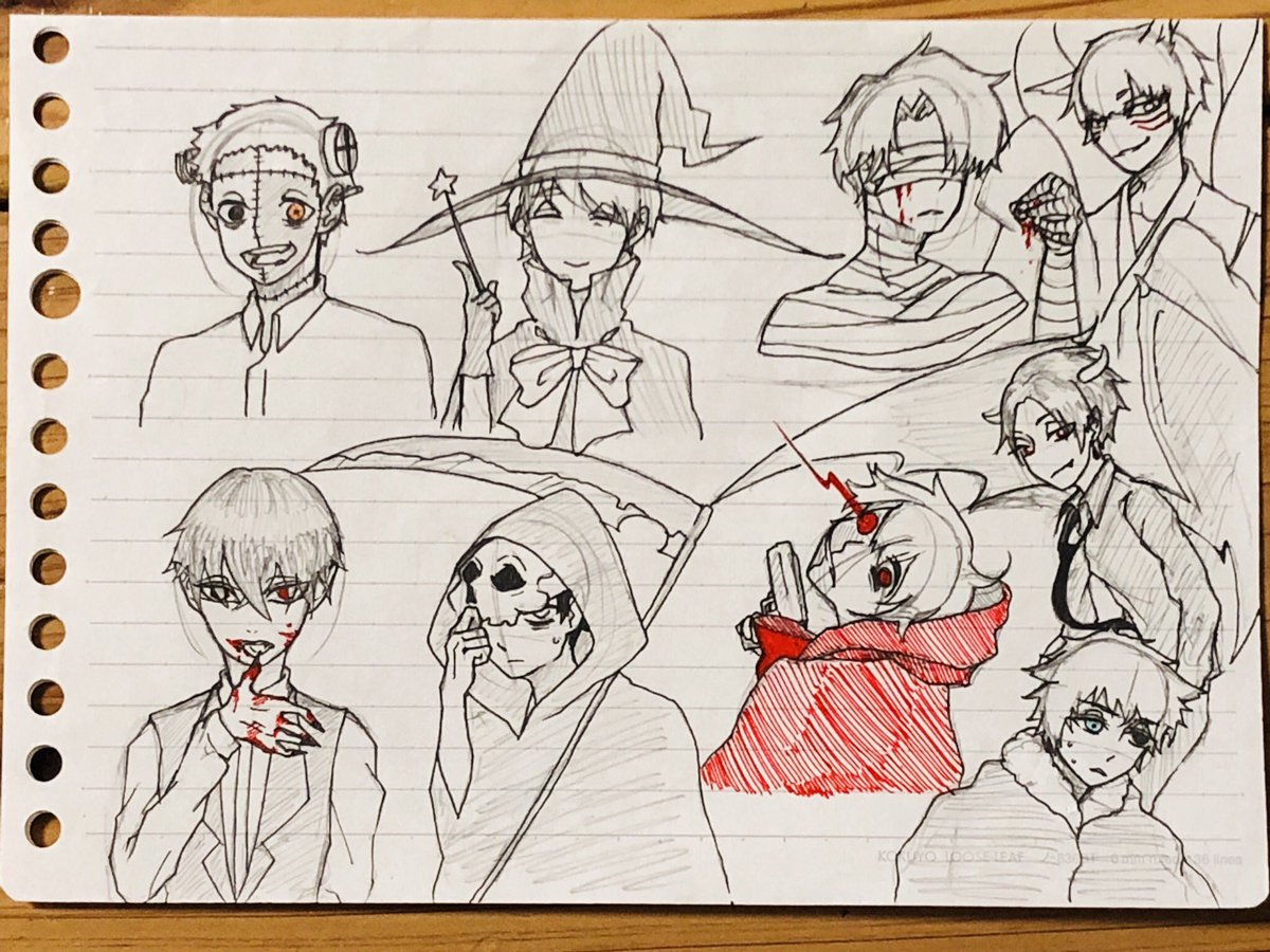 ハロウィンとっくの昔に過ぎたけど
ハロウィンの時に描いたちびキャラたち
普通に描いてみた
ルーズリーフの半分に頑張って詰め込みました^^;自分の作った子たちです
#創作
#らくがき 