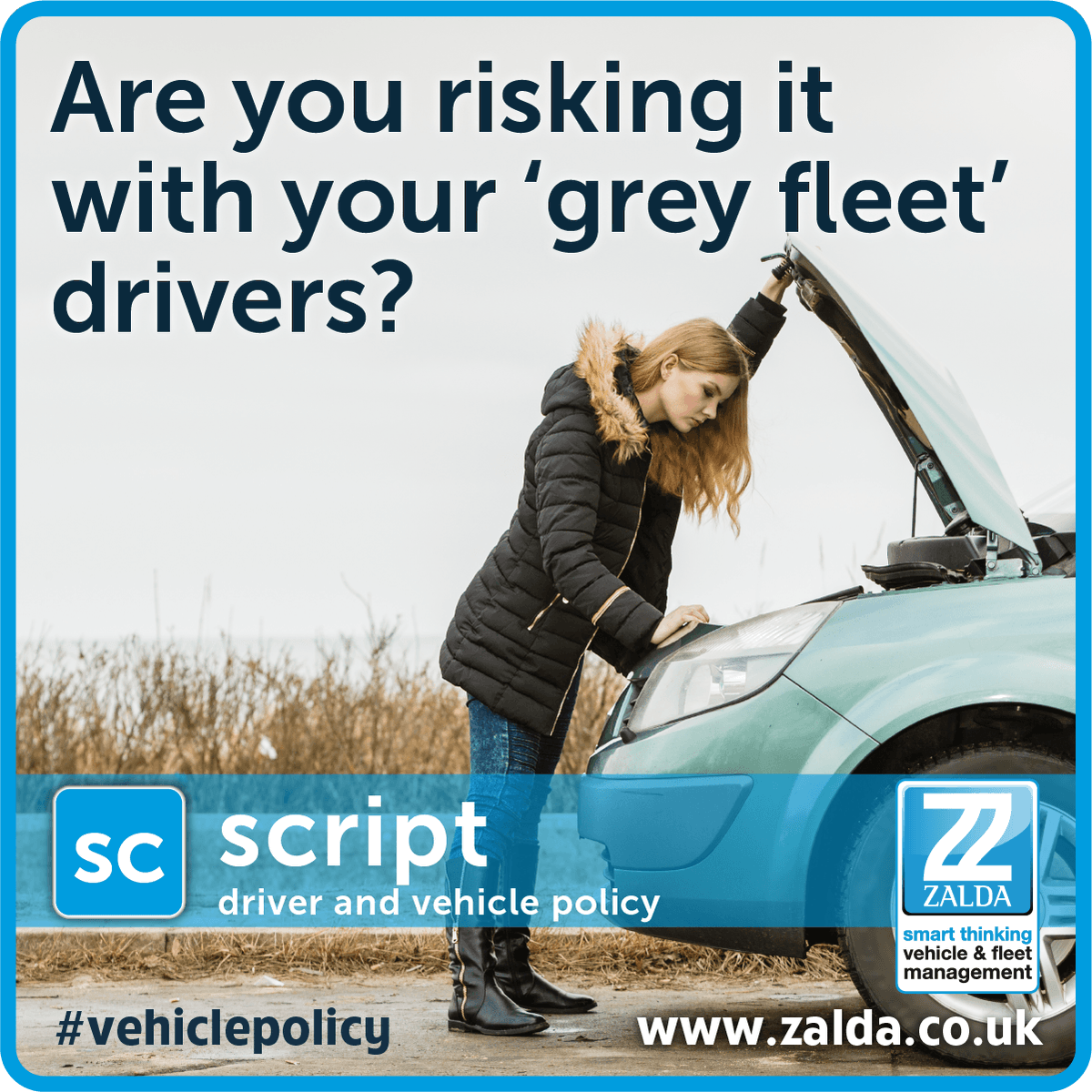 Zalda_uk's tweet image. Do you operate grey fleet drivers with their own vehicles? If so, you need to talk to us - SCRIPT from Zalda. #vehiclepolicy #greyfleet
zalda.co.uk/fleet-driver-a…