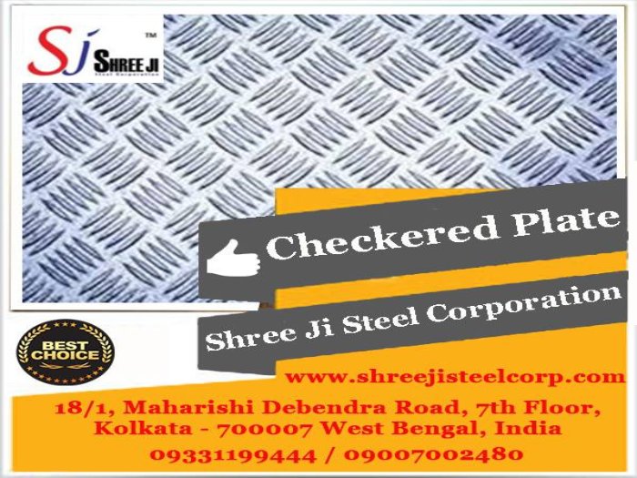shreejisteel1's tweet photo. Shree Ji Steel Corporation is indulged in offering a best quality range of M.S. Checkered Plates. 

For inquiry, please call at +919331199444 or click https://t.co/TGCNLbCxZA

#mscheckeredplatedealerinkolkata #mscheckeredsupplierinkolkata #msplate https://t.co/PL814xYYKL