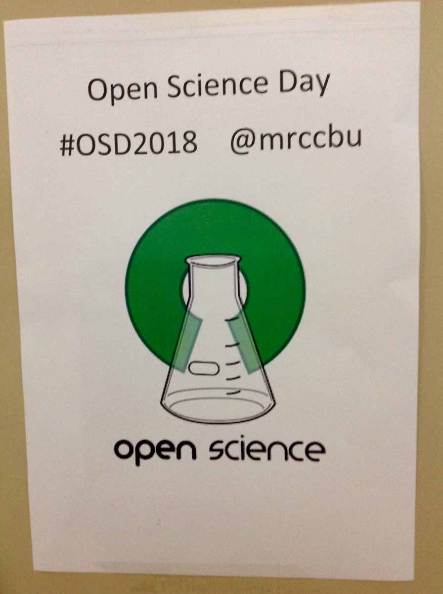 mrccbu's tweet photo. Huge thank you to the excellent Speakers at the @mrccbu #OpenScience Day yesterday, and of course, to all who attended (and for the live tweets!). #OSD2018 @ronitibon @J_A_Quent @rogierK https://t.co/OiiIS9EwPN