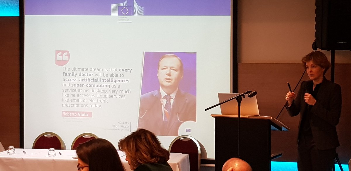 .<a href="/cericurious/">Ceri Thompson</a> from <a href="/eHealth_EU/">eHealth_EU</a> at the <a href="/EURO_CAS/">EURO-CAS Project</a> final conference: <a href="/ViolaRoberto/">Roberto Viola</a> wants #ArtificialIntelligence as a service for family doctors.