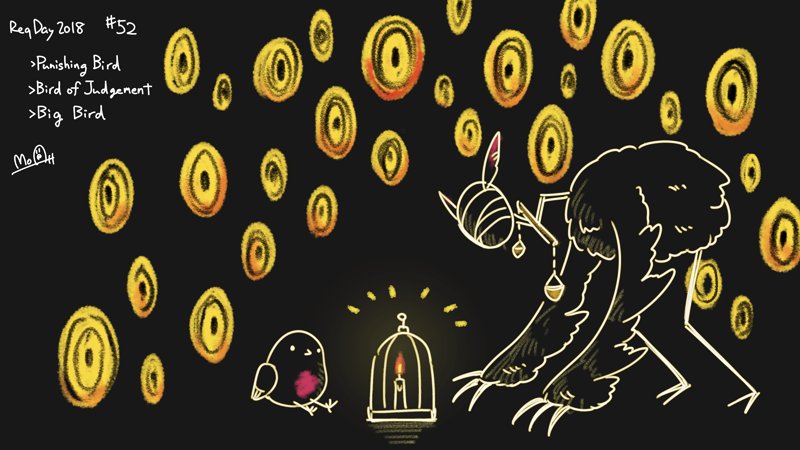 【ReqDay2018】Punishing Bird, Bird of Judgement and Big Bird(Lobotomy Corporation) Unfortunately I cannot play the game since it doesn't work on Mac, but I know it's really cool and the apocalyptic birbs are adorable✨ 
