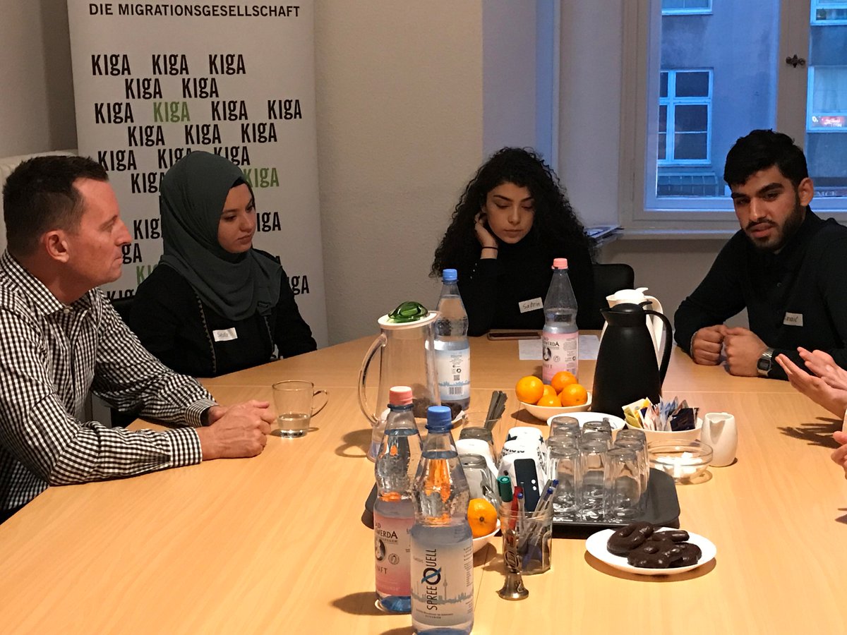 usbotschaft's tweet image. &quot;We need to move beyond labels, which are easy to use but not always correct or accurate,&quot; - Ambassador @RichardGrenell at @KIgA_eV. &quot;I am inspired by [the KIGA participants’] courage in stepping out and combating anti-Semitism at such a young age.&quot; #PromoteUnderstanding