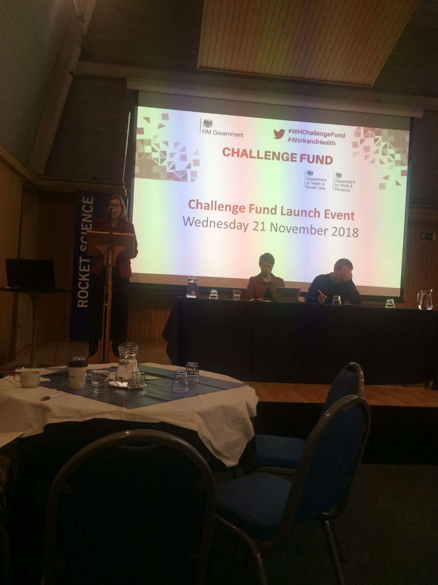 Delighted to be one of the 19 successful bidders of the #WHChallengefund #WorkandHealth to find good solutions to help disabled people into work and stay at work at the launch  with @MinisterDisPpl @microlinkpc #disabilityconfidence
