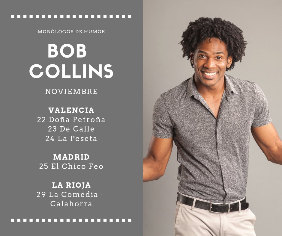 Esta semana muchas #Risas con el #monologo de Bob Collins en #valencia #Madrid y #LaRioja.
#humor