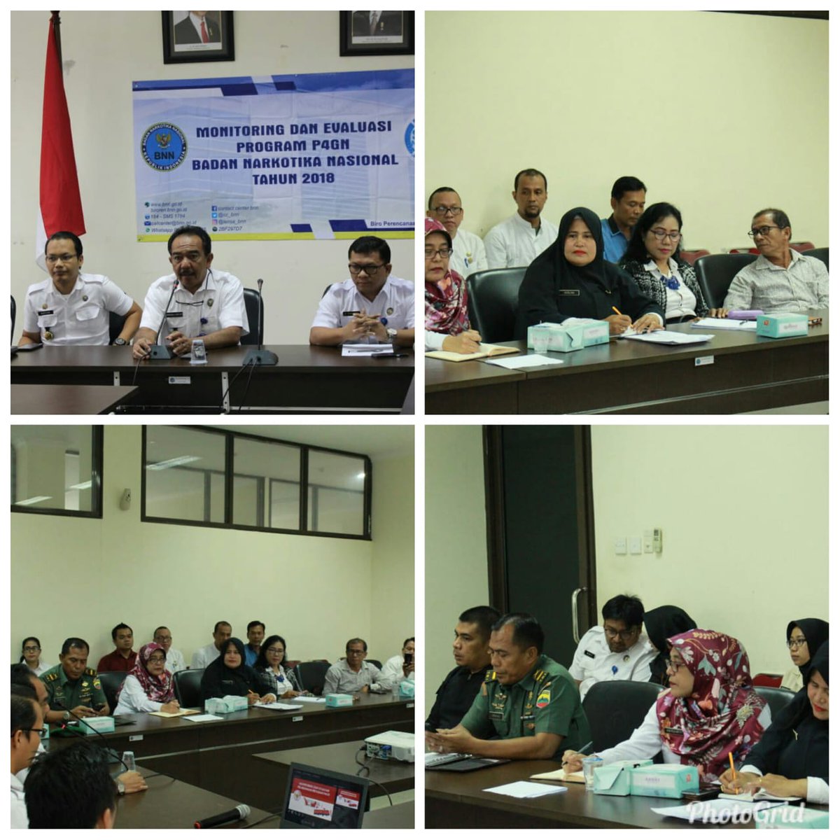 bnnpsumut's tweet photo. Kegiatan Monitoring Dan Evaluasi Program P4GN Badan Narkotika Nasional Tahun 2018 oleh Biro Perencanaan BNN yang diikuti oleh Instansi TNI POLRI dan Sipil serta LRKM dan LSM yang bergerak pada pelaksanaan P4GN dan dibuka langsung oleh Kepala BNNP SUMUT #stopnarkoba https://t.co/hmYTs93iy2
