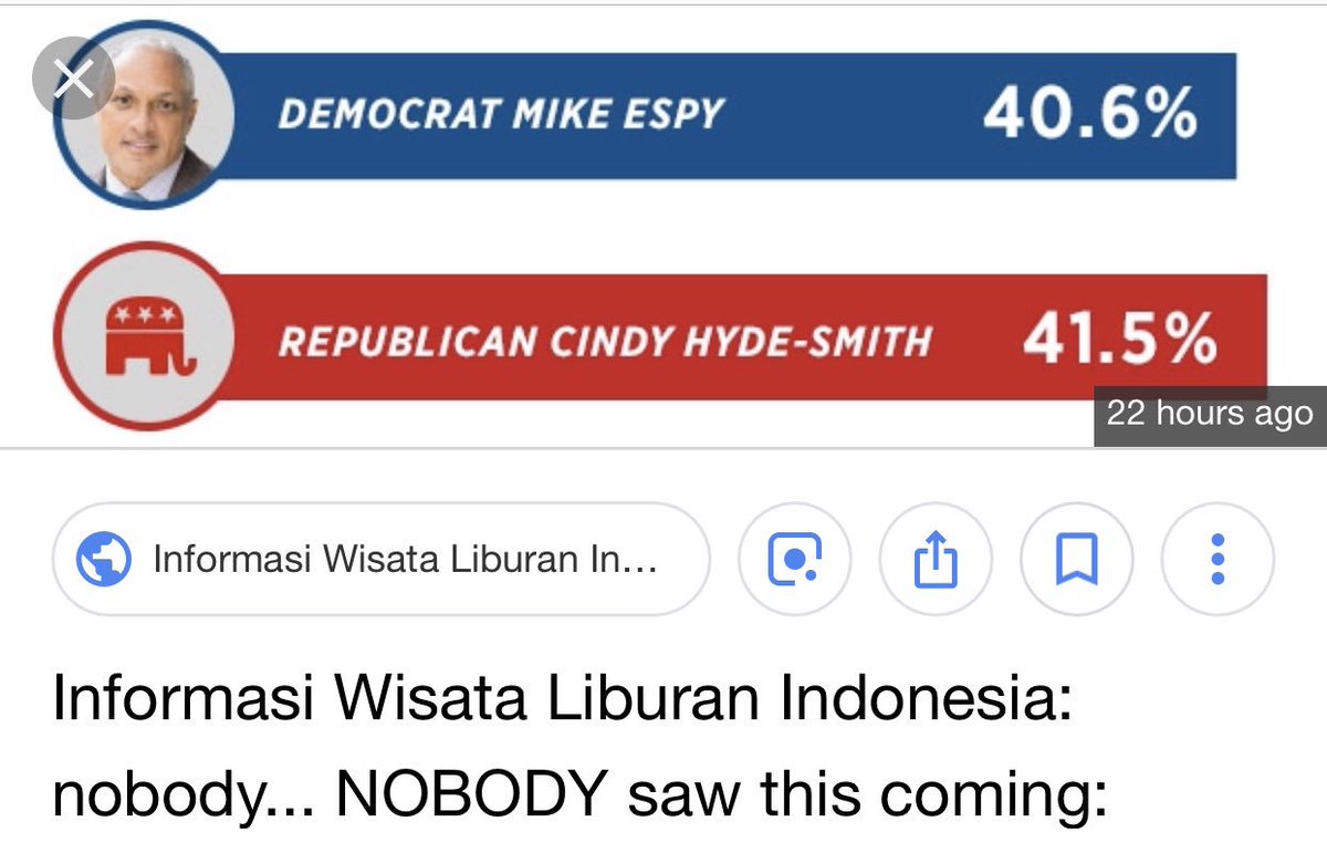 Lonestarmomcom's tweet photo. #MikeEspy  😳 polls: FORECASTED VOTESHARE:41.5 (low: 34.3, high: 48.8)........Two words Mississippi:  Doug Jones.  #MSSen #DoAble #Turnout #VoteFirstThing #BlueWaveFinale https://t.co/P7VGovqvx3