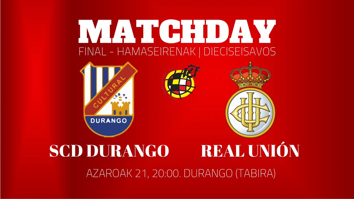 SCDDurango's tweet photo. Hoy es #DiaDeLaCultu 🙌🏽💙⚪️

🏆 COPA @rfef 
🗓 IDA DE LOS DIECISEISAVOS
⚽️ Cultural de Durango - @REALUNIONCIRUN 
⏰ 20:00
🏟 Tabira
📲 #CulturalRealUnion

#DenokTabirara #AupaCultu 🔵⚪️🔵 https://t.co/ynbqCZk2c5