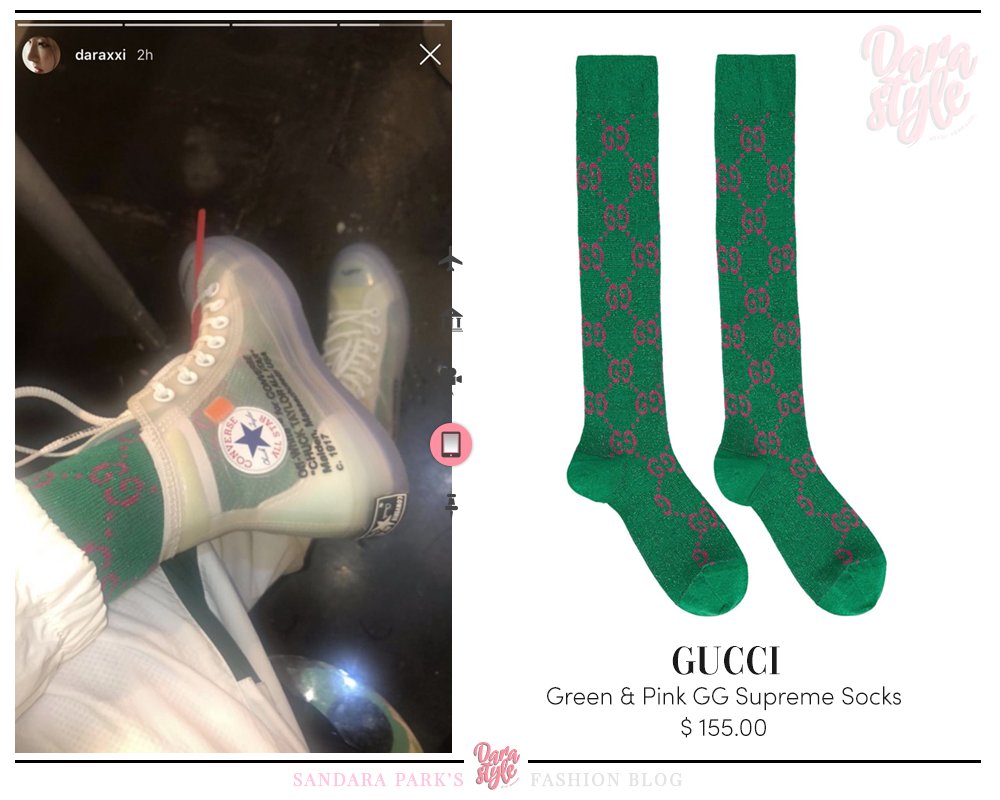 gucci pink and green socks