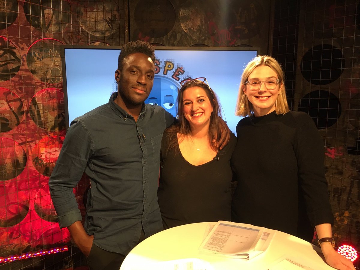 Just your average morning live streaming to the nation’s schools for #RSCRomeo @RSC_Education with the lovely @AyoAkinwo and @sophobson Thanks for all your thoughts and comments across the country! #RomeoandJuliet