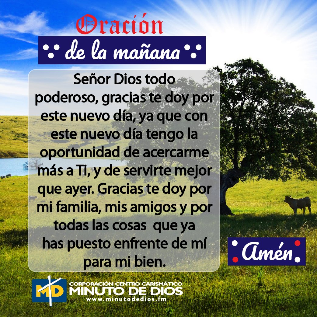 OraciónDía Gracias Señor por este nuevo día, por mi familia y amigos, image size:1042x1042