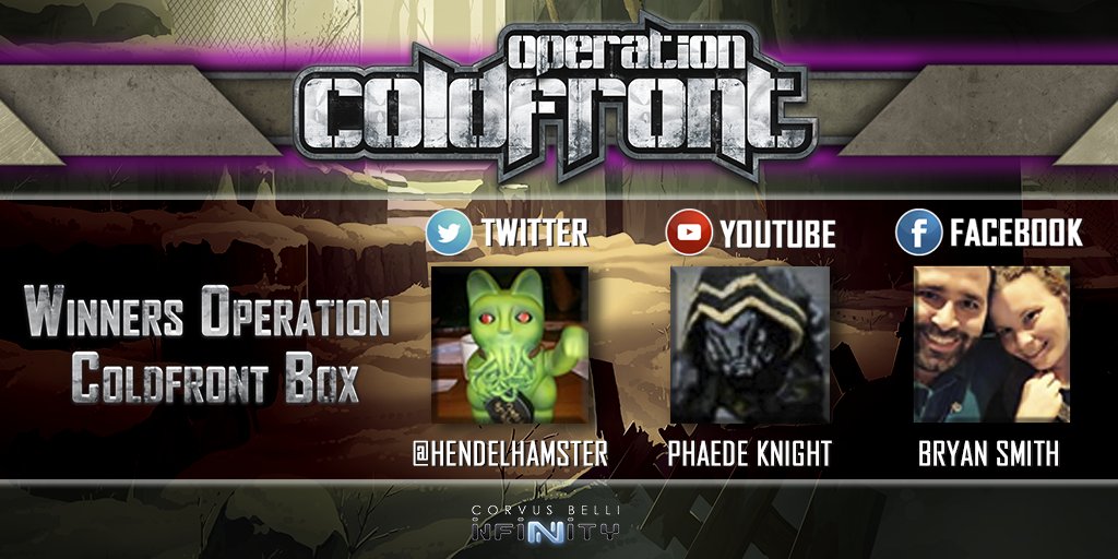 InfinityTheGame's tweet image. These are the winners of the #3rdOffensive raffle! :D :D :D

Please, winners, contact us via social media or sending an email to contact@corvusbelli.com 😎

Thank you all for participating! ;)
@Hendelhamster