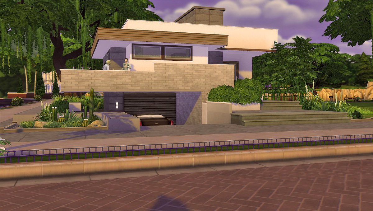 VONJEFF2's tweet photo. Modern Contemporary Home #ShowUsYourBuilds #TheSims #terraintools https://t.co/zqdrTTFkAs